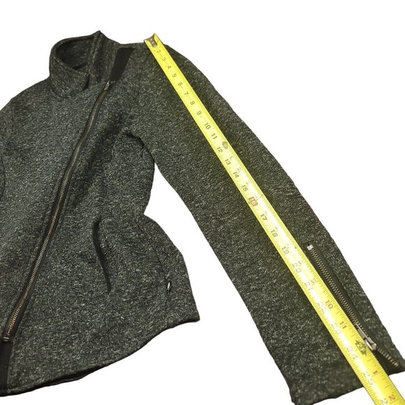 Fabletics Womens S Jacket Gray Black Calypso Asymmetrical Coat - Picture 6 of 7